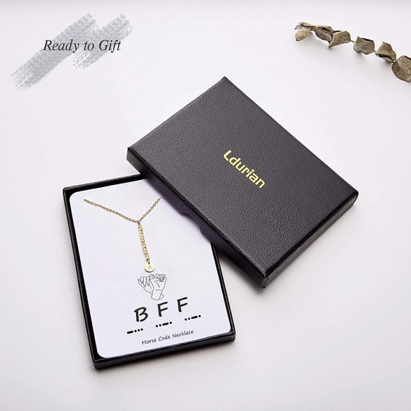 Initial Letter A Personalized Pendant 14k Gold Plated Dainty Gold Bar Necklace - Picture 5 of 5